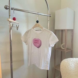 Alexander Wang White 'Suga Baby' Tee - Short Sleeve